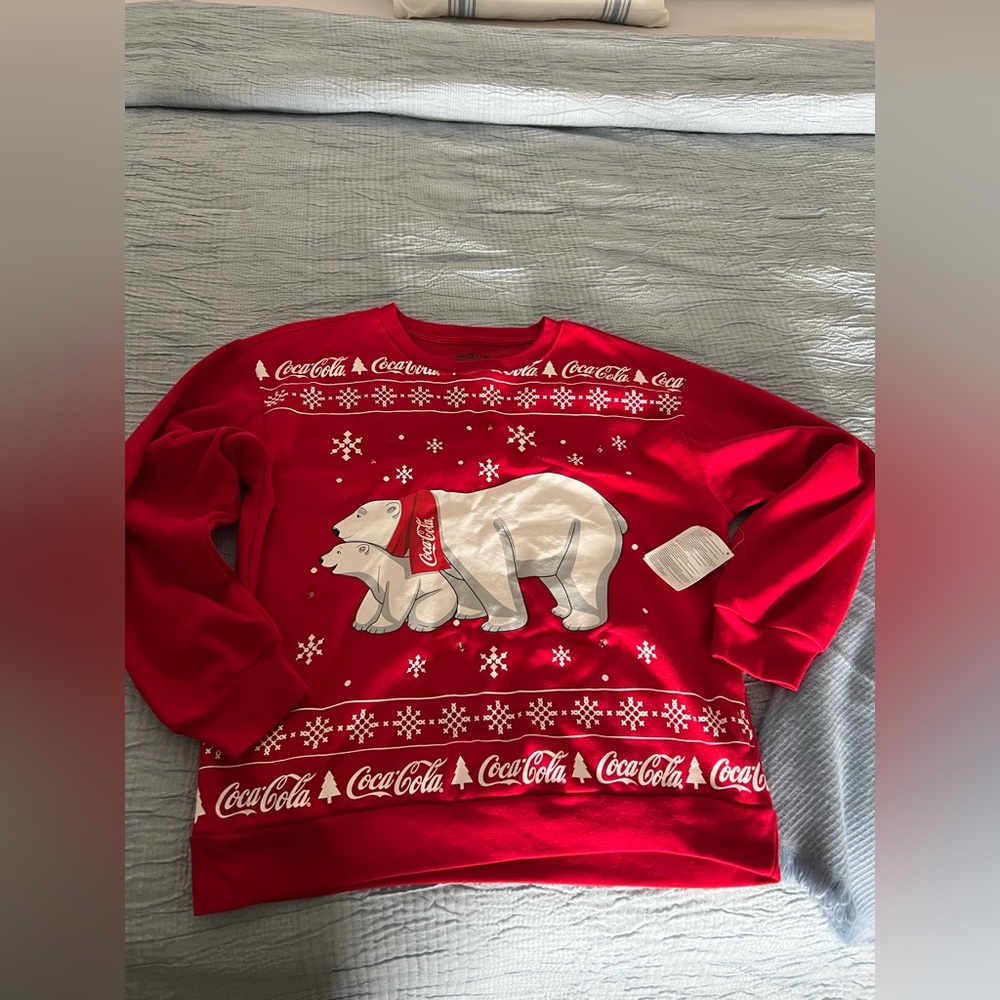 Coca Cola Red Crewneck Sweater with White Polar Bears